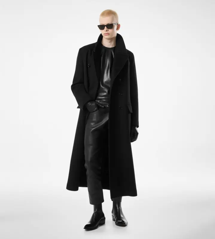 CASHMERE OFFICER COAT BLACK online